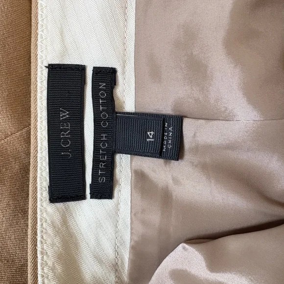 J. Crew Stretch Cotton Pencil Skirt - Camel, 14 - Picture 5 of 6